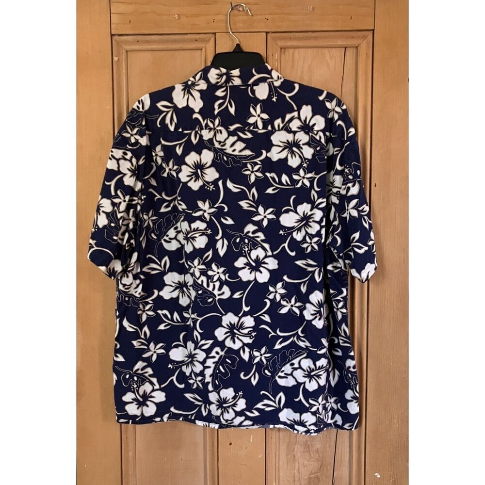 Hilo Hattie Mens Vintage Y2K (2) SET Hawaiian Floral Shirts Sz Large Blue SP EXC - Picture 7 of 12